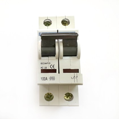 Doepke DIS100-2 AC-22 100A 100 Amp 2 Double Pole Isolator Main Switch Disconnector